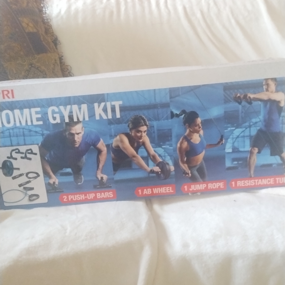Home Gym Kit with Push-Up Bars and Ab Wheel